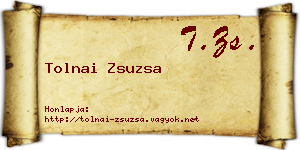 Tolnai Zsuzsa névjegykártya